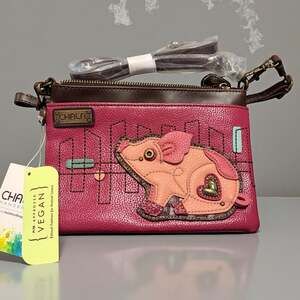 Chala Pig Mini Crossbody Handbag, Pig Lovers Gift: Handbags: